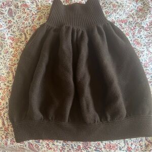 Fendi skirt knit 100% Lana chocolate brown size 40